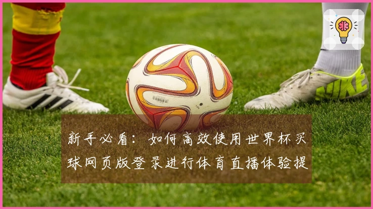 新手必看：如何高效使用世界杯买球网页版登录进行体育直播体验提升