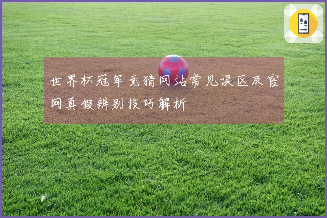 世界杯冠军竞猜网站常见误区及官网真假辨别技巧解析